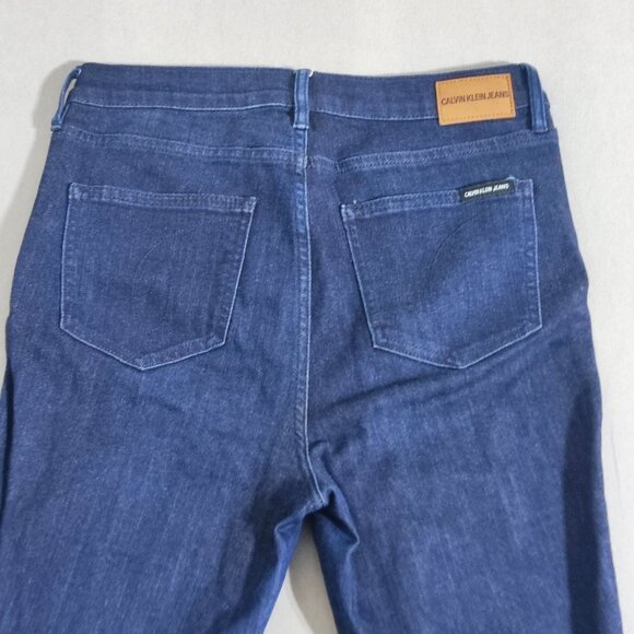 Calvin Klein Jeans women's size 8 dark wash blue High rise Skinny leg denim - Picture 4 of 16